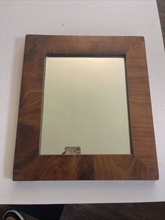 Antique Wooden Mirror 17x17 Mid Century Wall Mirror