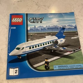 LEGO City: 3181 Passenger Plane w Pilot Minifig PARTS with Instructions