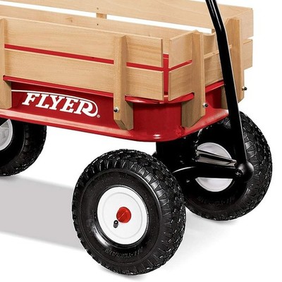Radio Flyer Full Size All Terrain Classic Steel and Wood Pull