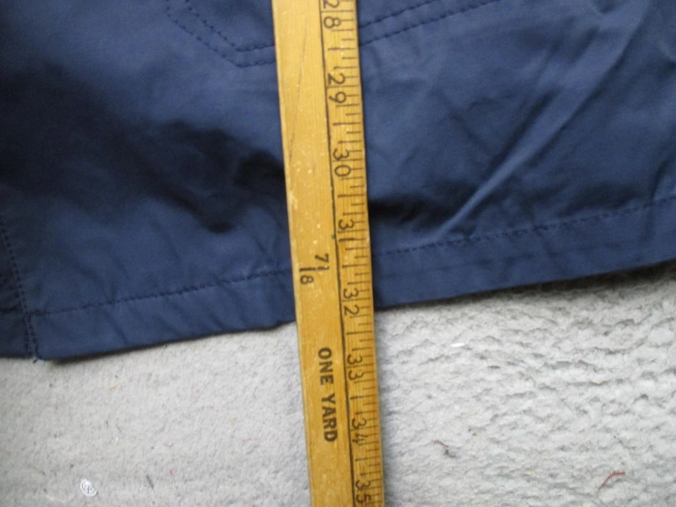 Banana Republic Jacket Mens Medium Navy Blue Hooded Quilted Lined Parka Coat - Image 3 of 4