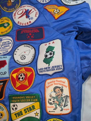 36 Vintage Youth Soccer Club Patches On Youth L(14-16) Hartwell Jacket NC,VA,SC - Picture 14 of 15