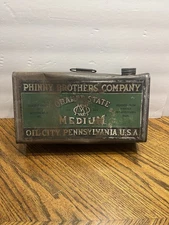 Antique Original Phinny Brothers Co Quaker State Motor Oil Can Extremely Rare 