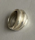 Vintage 925 Silver Modern Chunky Dome Ring Size N