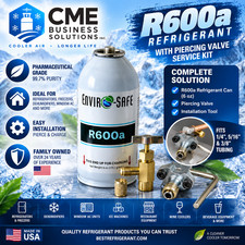 R600a Refrigerant 6 oz Can with Piercing Valve Service Kit