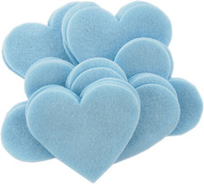 3 Inch 28Pc Felt Hearts Light Blue 