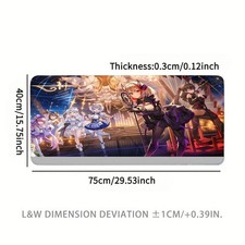 40 90cm 1pc Reverberating Anime Girl Gaming Mouse Pad - Large XXL Anti-Slip Stit