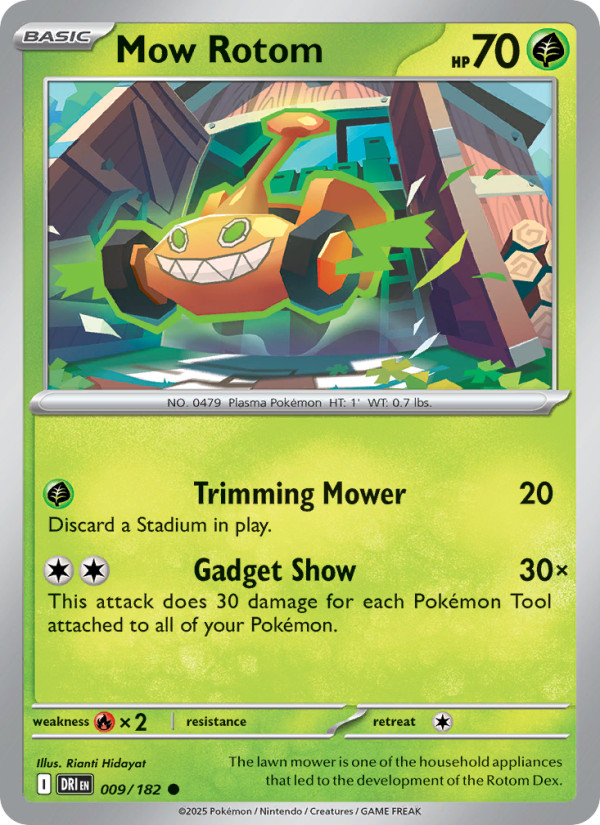 Pokemon Mow Rotom 9 / 182  SV: Destined Rivals  - Reverse Holo