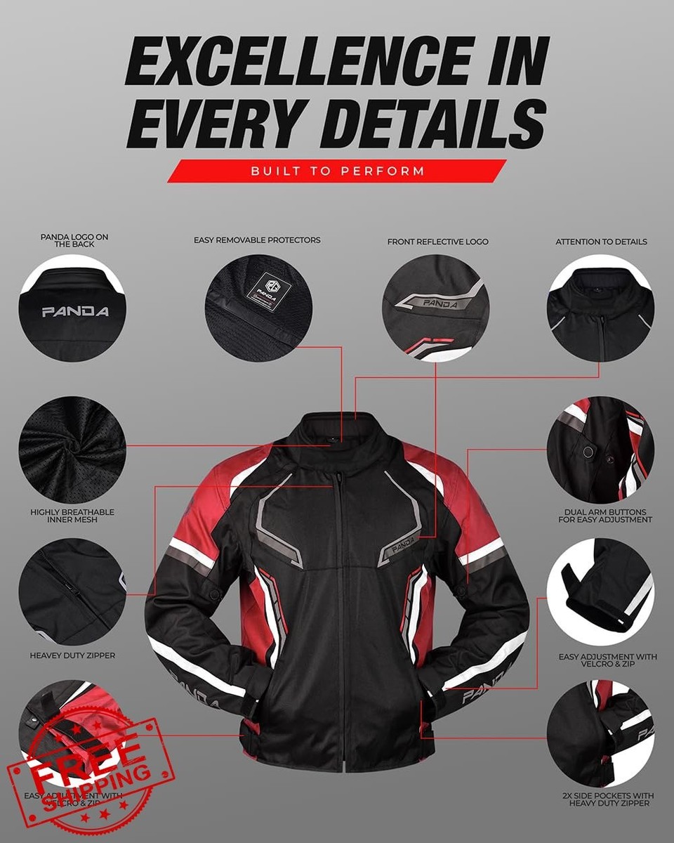 Hi Viz Armored Motorcycle Jacket Men Women All Season Riding Dual