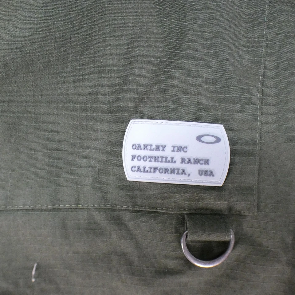 Camisa militar Oakley para hombre mediana Ripstop verde militar elástica ropa de trabajo táctica Foto 3 de 4