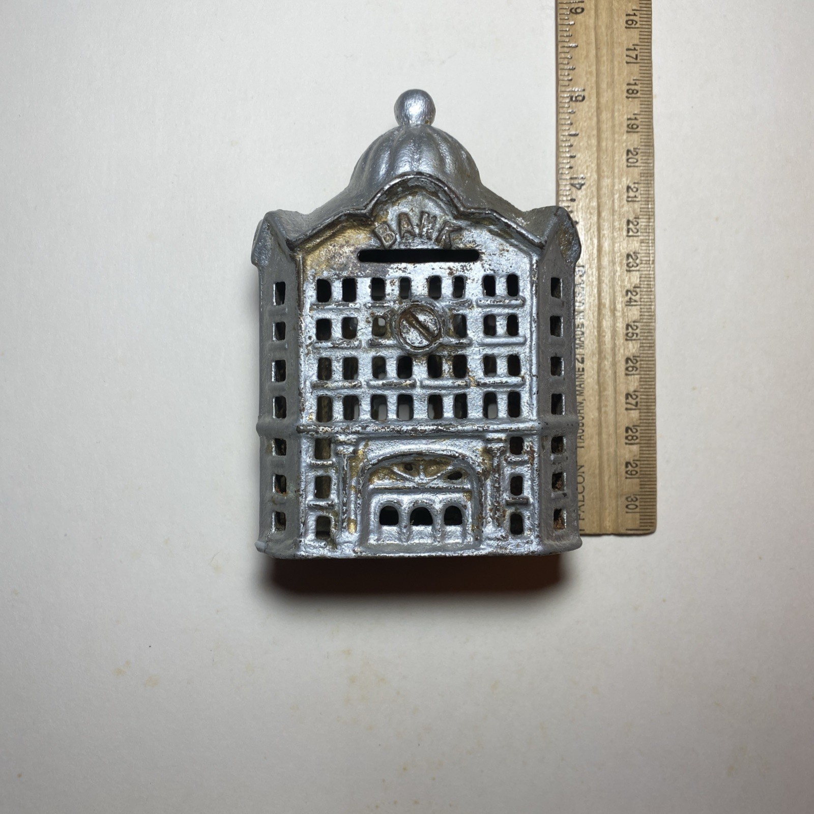 Antique Ac Williams Cast Iron Dome Building Still Bank