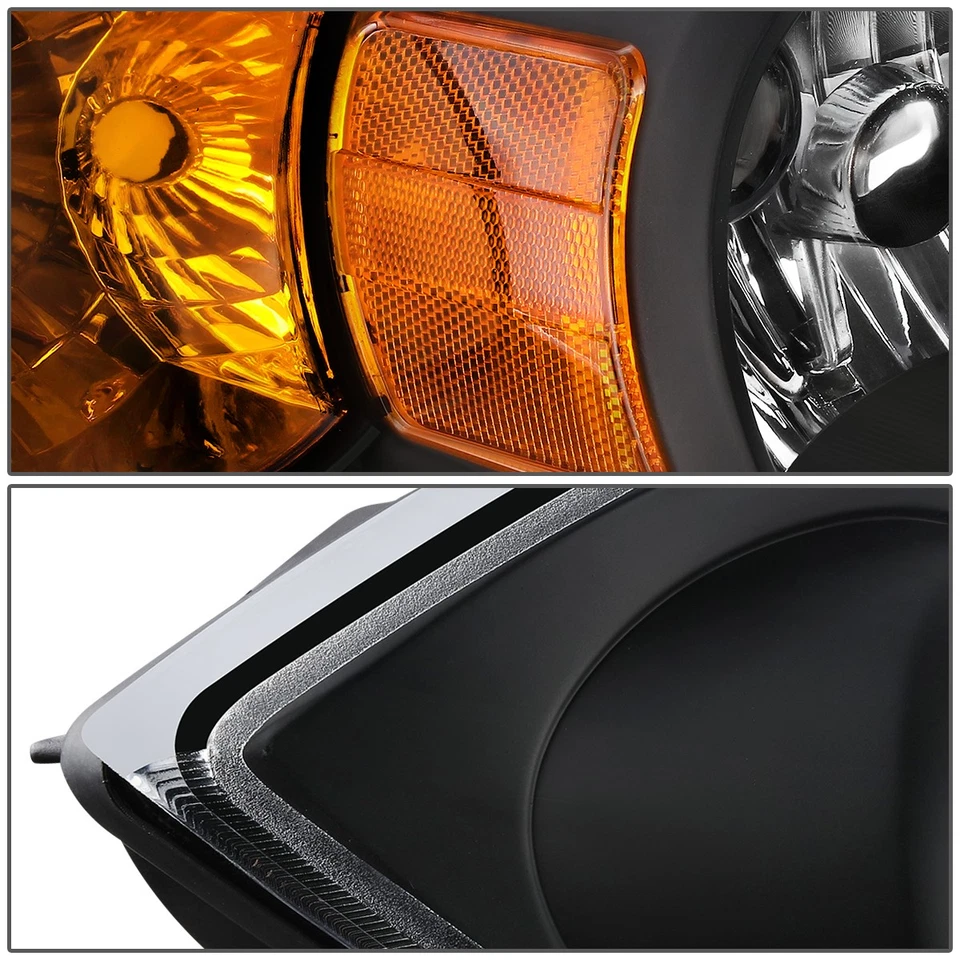 ДЛЯ 05-10 CHEVY COBALT PONTIAC G5 ЧЕРНЫЙ КОРПУС ЯНТАРНАЯ УГЛОВАЯ ФАРА ФАРА ФАРА - Изображение 4 из 4