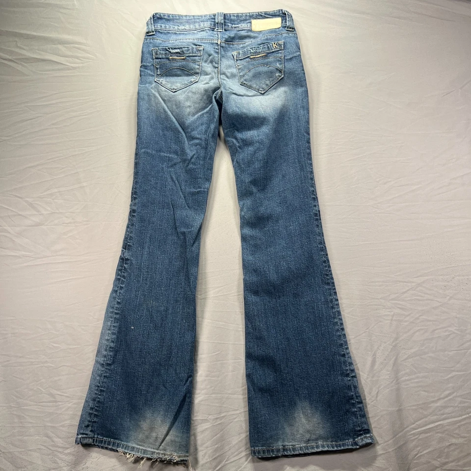 Женские джинсы Kitson La 26 (28x34) с заниженной талией расклешенные ковбойские вестерн фестиваль джинсовая ткань - Изображение 3 из 4