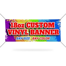 Anley Custom Vinyl Banner - 18oz Heavy Duty Vinyl Sign - Personalized Banner