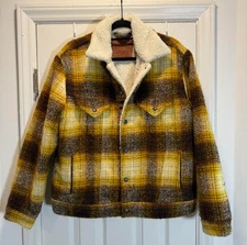 levis sherpa plaid jacket men