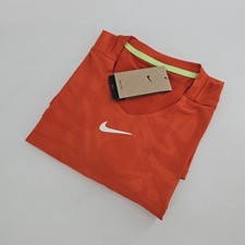 Nike Tennis Court Dri-Fit Advantage Shirt Mens X-LARGE XL Orange Top Slim NEW