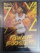 2023-24 Tyrese Maxey Topps Chrome Blue Power Boosters Philadelphia 76ers