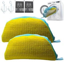 Laundry Shoe Bag, 2PCS Reusable Durable Zipper Shoe Bag for Washing Machine, ...