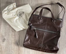 Fossil - Damen Handtasche aus Leder - braun mit Stoffbeutel *Neu*