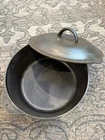 Vintage 1920 Griswold  Tile Top Dutch Oven 1295A No 8 Erie w/ No 8 F Lodge  lid