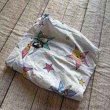 Vintage 90s Baby Looney Tunes Crib Size Fitted Sheet Made in USA 100 Cotton