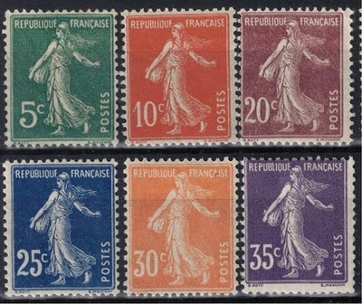 FRANCE SEMEUSE CAMEE SERIE N° 137/142 NEUVES * GOMME TRACE DE CHARNIERE - Photo 1/2