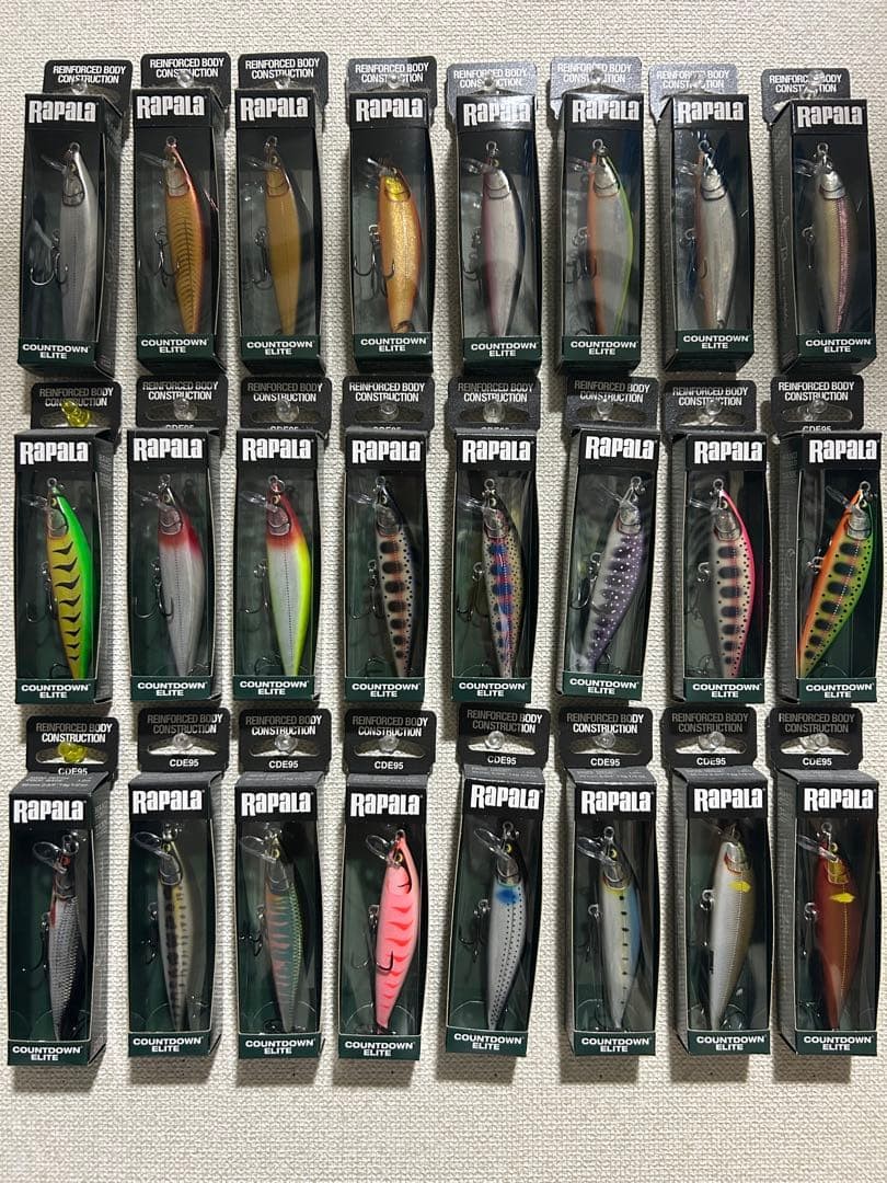 Rapala Countdown Elite 95 Original Color Complete 24 colors - Image 1