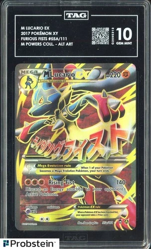 2017 Pokemon XY Furious Fists M Powers Collection #55a FA M Lucario EX TAG 10