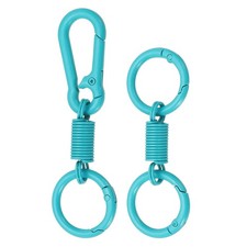 Keychain Clips with O Rings, 2Pcs Quick Release Key Chain Rings, Blue