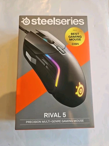STEEL SERIES Rival 5 RGB Precision Optical Gaming Mouse 62551 **NEW SEALED**