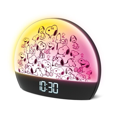 Peanuts Snoopy Black Sunrise Alarm Clock