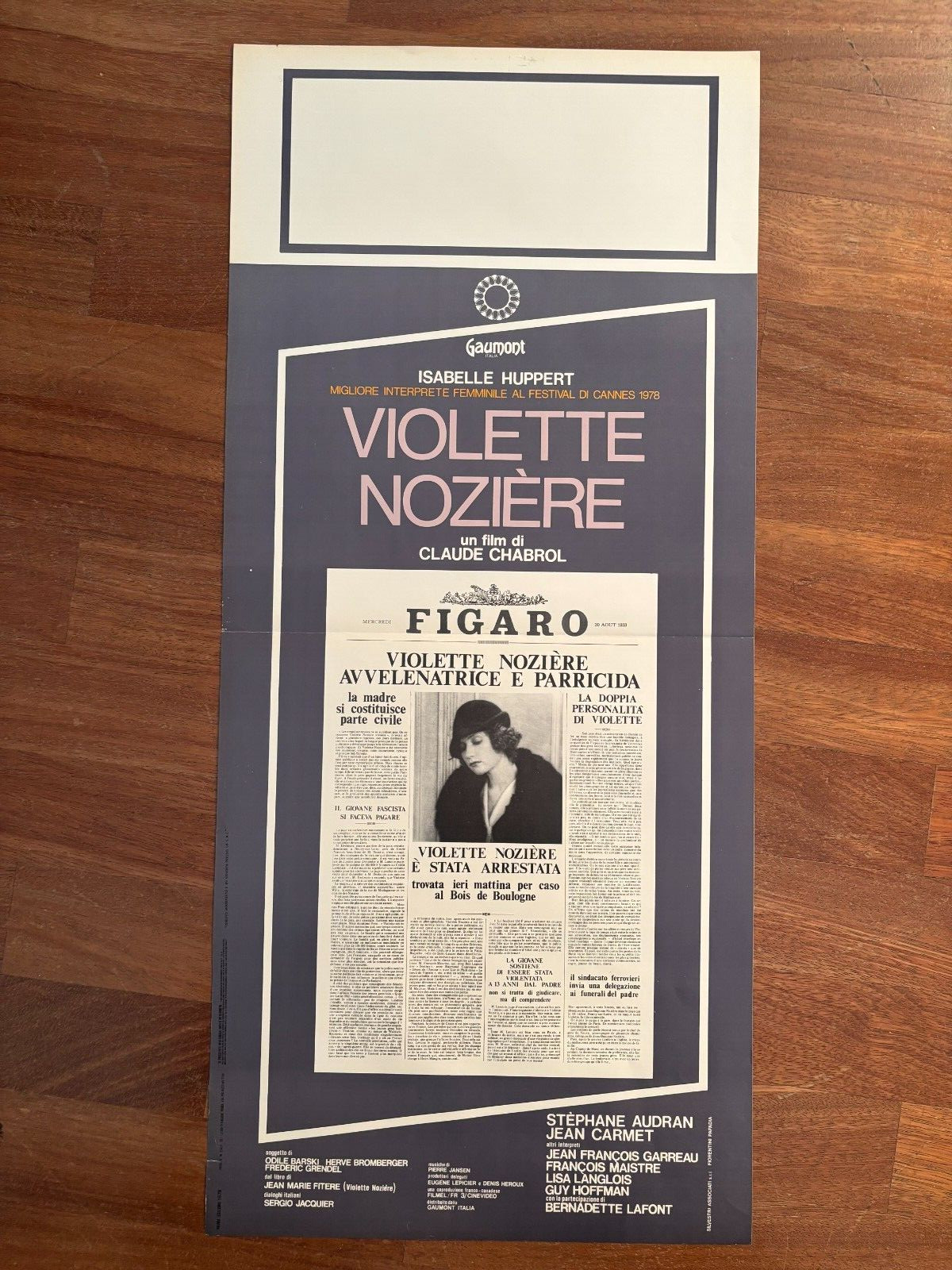 Locandina originale film Violette Nozière (1978) - Regia di Claude Chabrol