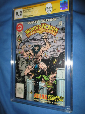 WONDER WOMAN #58 CGC 9.2 SS Signed ~George Perez 1991 | eBay