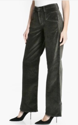 Fidelity DEFAZIO Deep Sage Velour Velvet mid bootcut jeans 30 Anthropologie $228