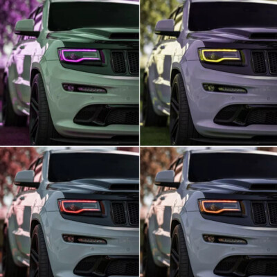 2014-2021 Jeep Grand Cherokee Headlight APP Bluetooth RGBW LED DRL