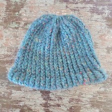 Crochet Teal Beanie Skull Cap Hand Made