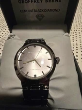 Geoffrey Beene| Genuine Black Diamond Dial Bracelet Watch