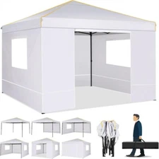 10'x10' Pop Up Canopy Waterproof Outdoor Commercial Instant Gazebo with Carrybag