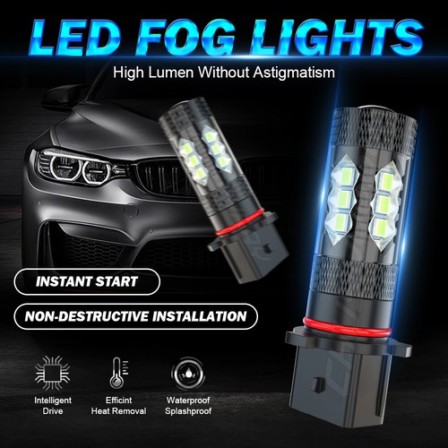 2x 12278 PSX26W LED Fog Light Bulbs 8000K blue for GMC Yukon 2015-2020 Yukon XL - Picture 8 of 24
