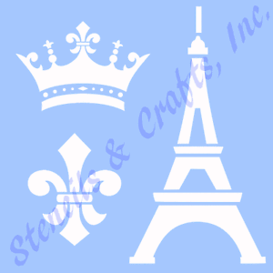 eiffel tower stencil crown fleur de lis template stencils craft new