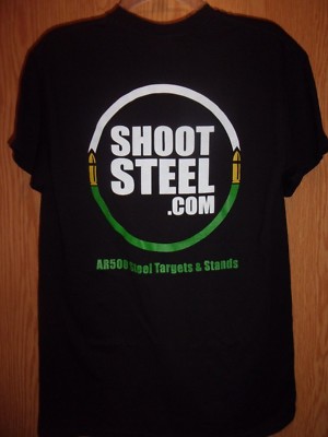 AR500 Steel Targets n Stands Shoot Steel black M t shirt Guns