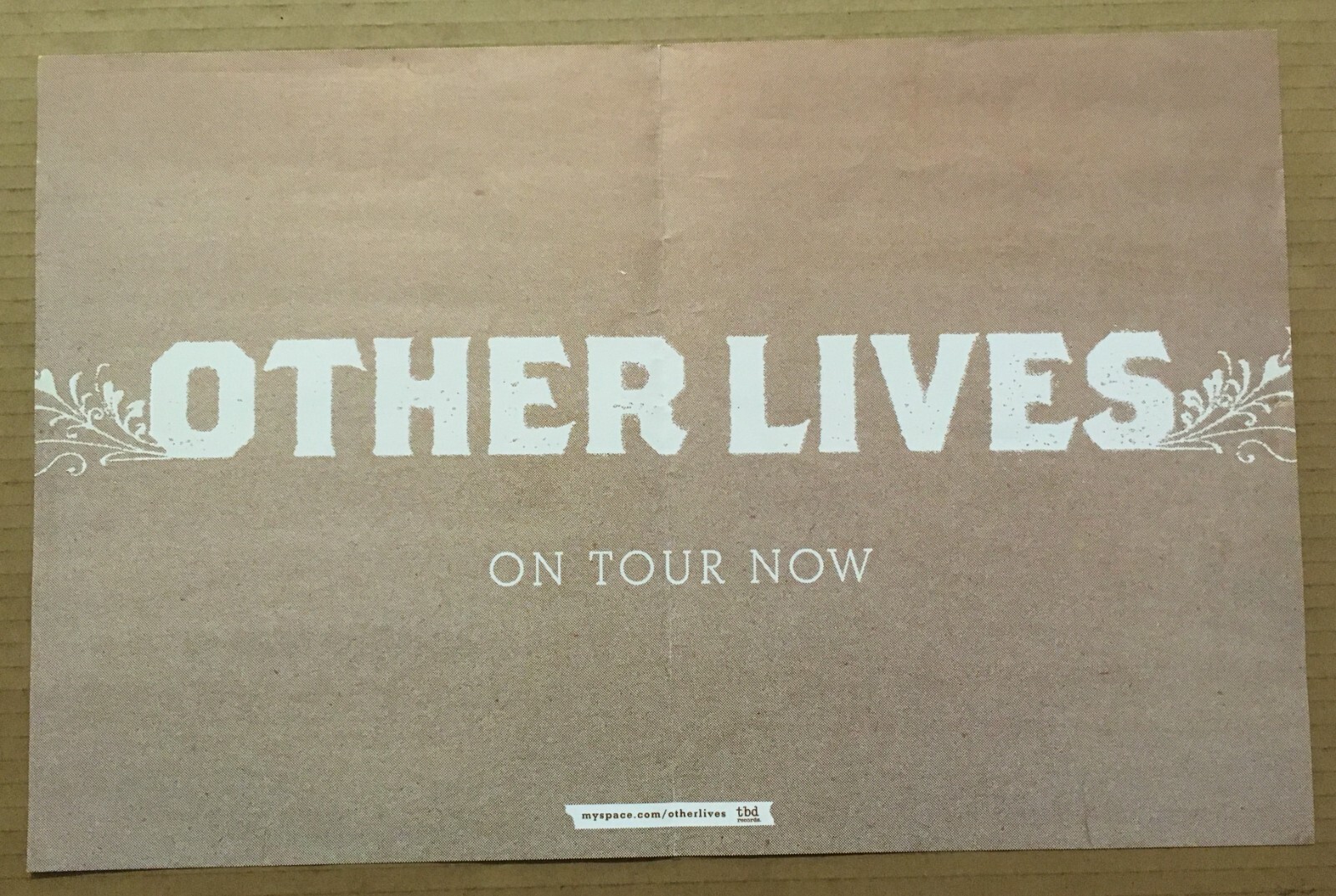 Vintage 2009 Other Lives Tour Promo Poster Banner 17x11 Never Displayed