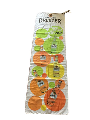 Vintage Bacardi Breezer Flag Bar Banner in Waxed Canvas 200 cm x 60 cm