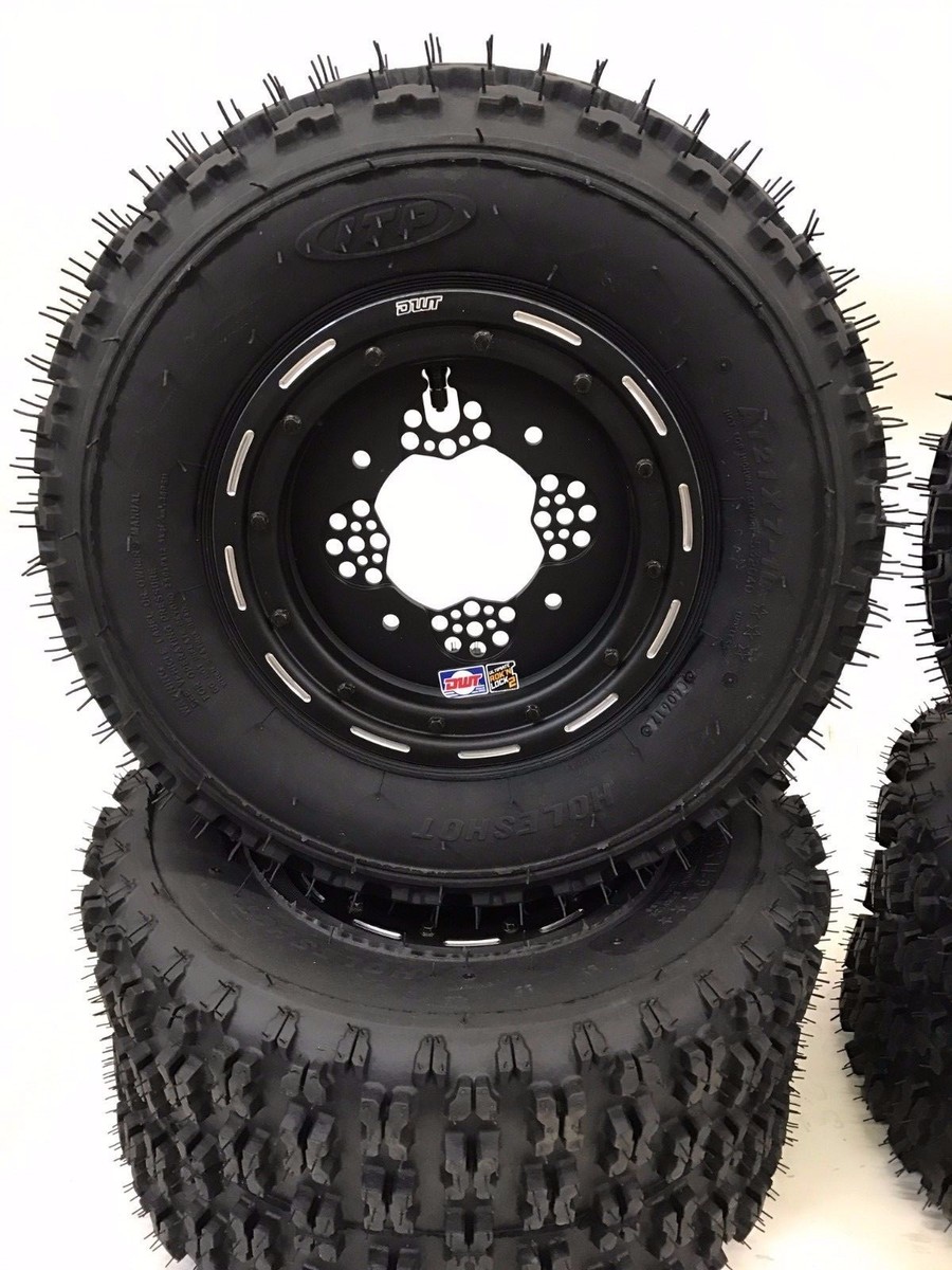 DWT G3 Beadlock Rims + ITP Holeshot Tires Front Rear Kit TRX450R