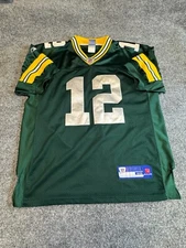 Reebok Men's Jersey 48 Green Logo #12 Aaron Rodgers Green Bay Packers Pullover