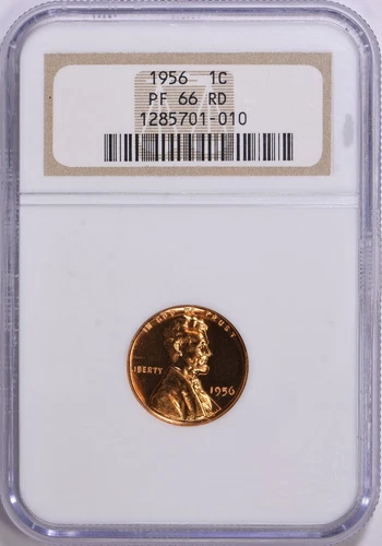 1956  Lincoln Cent   NGC  PF66RD  Red Proof - Old Soap Holder Bright RED Coin!!