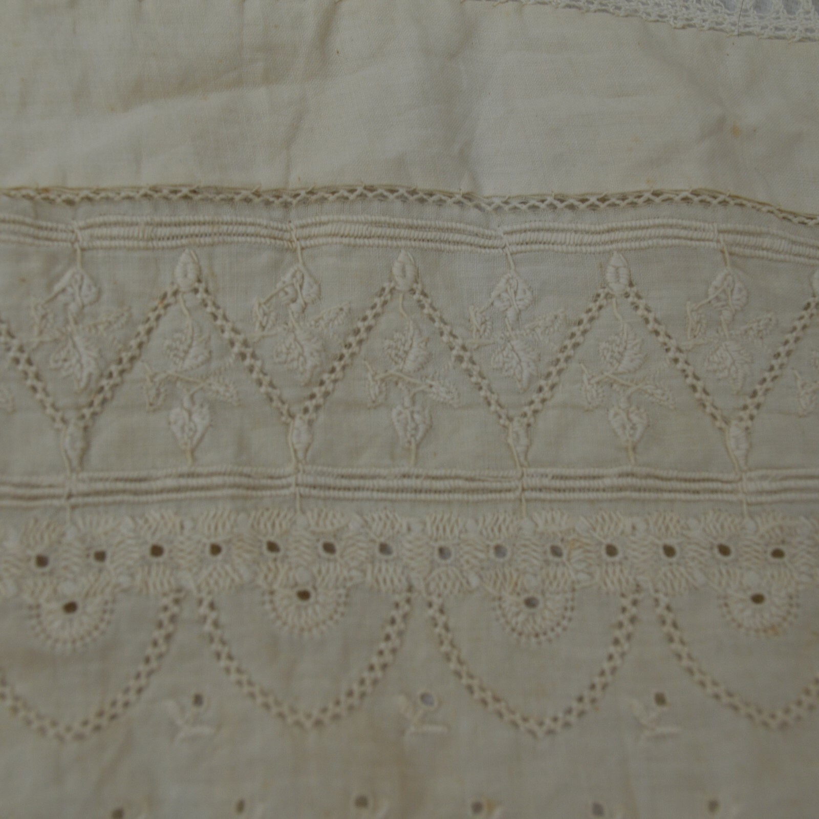 Vintage Petticoat Flounce, Embroidery, and Lace - image 6