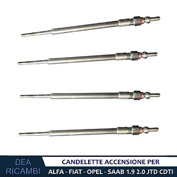 4x Candelette Accensione per FIAT FREEMONT, SEDICI (345,189) 2.0 JTD 06- CD2157 - Foto 2 di 4