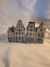 KLM Bols blue delf canal house bottles set of (4) #53,23,2,,20  empty