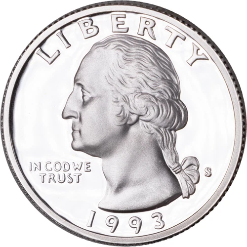 1993 s proof *90% Silver* Washington quarter