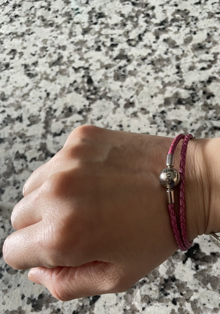 Authentic Pandora Pink Leather Chain 16” | eBay